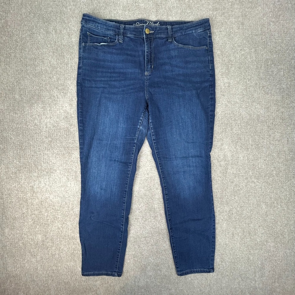 Universal Threads Skinny Jeans Womens 16/33 Blue Denim Cotton Stretch Mid Rise